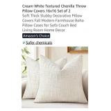 (2)(New)  16" x 16" Chenille Throw Pillow Covers