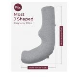 Momcozy Soft Knit J Shaped Pregnancy Pillow