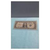 1935C  $1 Blue Seal Silver Certificate in Plastic