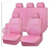 Pink Car Seat Cover Full Set, Air Breath in