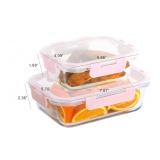 2 New Glass Food Storage Containers with Lids