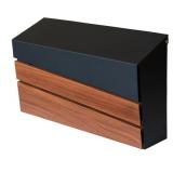 New Wall-Mount Mailbox with Wood-Grain Metal