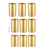 9 New  6 Inch Gold Cylinder Vases for Wedding