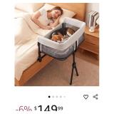 Foldable Bedside Dog Bed, Adjustable Height, for