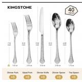 (New) 40pc Kingstone Stainless Flatware set.
