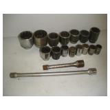 Assorted 3/4 Drive Sockets & Extensions