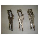 (3) Vise Grip Welding Clamps