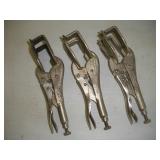 (3) Vise Grip Welding Clamps