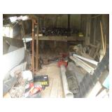 Steel Stock Pipe & Scrap Metal - contents of shed