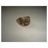 10k Gold Masonic Ring size 10 1/2 .34oz
