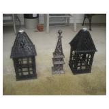 Metal Flower Bed Candle Holders  18 inches tall