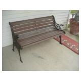 Wrought Iron Bench w/Cushions