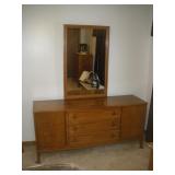 Mid Century Modern Dixie Triple Dresser w/Mirror