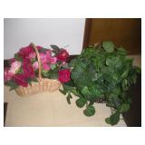 Baskets w/Faux Flowers