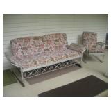 Vintage Aluminum Glider & Chair