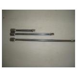 Snap-On 3/8 Drive (3) Extensions  4,8 & 12 inches