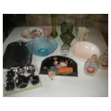 Assorted Glassware & Serving Trays