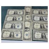 (10) 1957  $1 One Dollar Silver Certificates