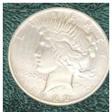 1922 US Liberty Peace Silver Dollar