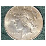 1922 US Liberty Peace Silver Dollar