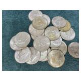 (20) US 1966 -1967 Kennedy 40% Silver Half Dollars