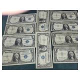 (10) 1957A $1 One Dollar Silver Certificates