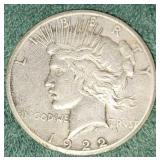 1922 US Liberty Peace Silver Dollar