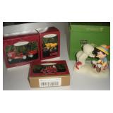 Snowbabies Figurine & KEEP SAKE Hallmark Ornaments