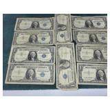 (10) 1957A $1 One Dollar Silver Certificates