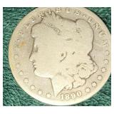 1890  US Morgan Silver Dollar