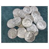 (20) US 1966 Kennedy 40% Silver Half Dollars