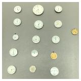 Lot of 16 pocket watch movements