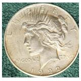 1922 US Liberty Peace Silver Dollar