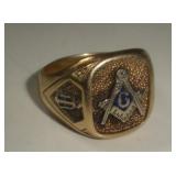 10k Gold Masonic Ring