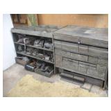 EQUPTO METAL PARTS ORGANIZER / BENCH W/ CONTENTS