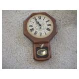NEW ENGLAND CLOCK CO. WALL CLOCK W/ KEY