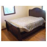 WOODEN SLEIGH BED SIZE FULL 94X54X58
