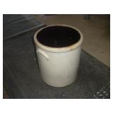 VINTAGE 6 GAL CROCK  CRACKED
