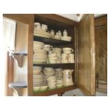 FALTZGRAPH DISH SET CONTENTS OF CABINET