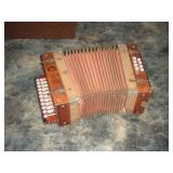 VINTAGE WOODEN ACCORDIAN