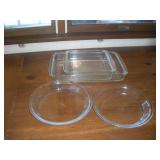 PYREX PIE DISHES AND CASEROLE DISH