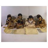 NATIVE AMERICAN PORCELIN DOLLS