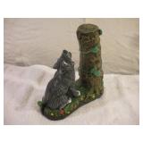 CAST IRON DOG BANK 7IN TALL