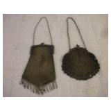 2 VINTAGE METAL MESH COIN PURSES