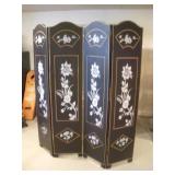 NEW WOODEN HAND PAINTED FLORAL FOLDING ROOM