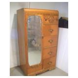 VINTAGE WATERFALL WOODEN WARDROBE W/