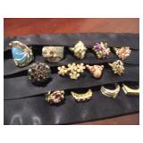 12-COSTUME JEWELRY RINGS