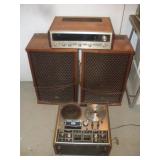PIONEER STEREO W/ 2 SPEAKERS AND AKAI TAPE DECK