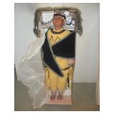 3FT TALL NATIVE AMERICAN PORCELIN DOLL