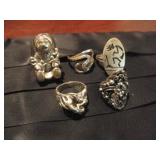 5-STERLING RINGS